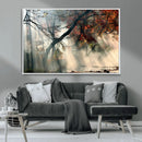 Sunlit Autumn Forest Wall Art Canvas Print – Framed Mist by MyGreatCanvas | Canvas Wall Art Prints | Photo Prints & Wall Decor