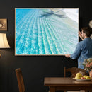 Crystal Clear Ocean Water Sunlit Reflections Palm Shadow Sandy Beach Tropical Wall Art for Home, Office Decor by MyGreatCanvas | Canvas Wall Art Prints | Photo Prints & Wall Decor