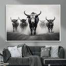 Texas Longhorn Wall Art Canvas Print, Framed Speckled Cow by MyGreatCanvas | Canvas Wall Art Prints | Photo Prints & Wall Decor