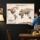 Custom Push Pin World Map Wall Art Canvas Print – by MyGreatCanvas | Canvas Wall Art Prints | Photo Prints & Wall Decor