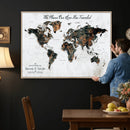 Custom World Map Wall Art – Map Foam Cork Pin Include,