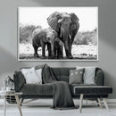 Elephant Family Africa Wall Art Canvas Print by MyGreatCanvas | Canvas Wall Art Prints | Photo Prints & Wall Decor