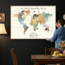 Custom Push Pin World Map Wall Art Canvas Print – by MyGreatCanvas | Canvas Wall Art Prints | Photo Prints & Wall Decor