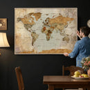 World Map Canvas Print – Detailed Map of the World Wall Art by MyGreatCanvas | Canvas Wall Art Prints | Photo Prints & Wall Decor