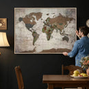World Map Canvas Print – Framed Detailed Map of the World by MyGreatCanvas | Canvas Wall Art Prints | Photo Prints & Wall Decor