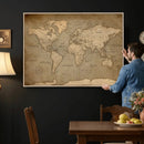 World Map Canvas Print – Framed Travel Map Wall Art for by MyGreatCanvas | Canvas Wall Art Prints | Photo Prints & Wall Decor