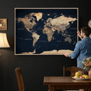 World Map Canvas Print – Detailed Map of the World Wall Art
