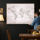 World Map Canvas Print – Detailed Map of the World Wall Art