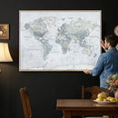 World Map Canvas Print – Detailed Map of the World Wall Art