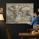 World Map Canvas Print – Detailed Map of the World Wall Art