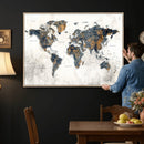 World Map Wall Art Canvas Print for Office Wall Decor by MyGreatCanvas | Canvas Wall Art Prints | Photo Prints & Wall Decor