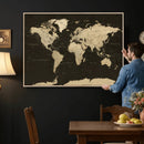 World Map Canvas Print – Framed World Map Wall Art for