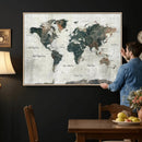 World Map Canvas Print – Framed Travel Map Wall Art for by MyGreatCanvas | Canvas Wall Art Prints | Photo Prints & Wall Decor