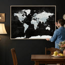 World Map Canvas Print – Framed Push Pin Wall Art, Color by MyGreatCanvas | Canvas Wall Art Prints | Photo Prints & Wall Decor
