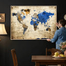 World Map Canvas Print – Colorful Abstract Travel Map, by MyGreatCanvas | Canvas Wall Art Prints | Photo Prints & Wall Decor