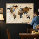World Map Canvas Print – Framed Travel Map Wall Art for by MyGreatCanvas | Canvas Wall Art Prints | Photo Prints & Wall Decor