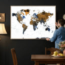Colorful Watercolor World Map Canvas Wall Art – Framed by MyGreatCanvas | Canvas Wall Art Prints | Photo Prints & Wall Decor