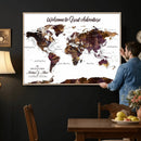 Custom Push Pin World Map Wall Art Canvas Print – by MyGreatCanvas | Canvas Wall Art Prints | Photo Prints & Wall Decor