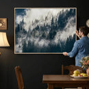 Foggy Mountain Forest Canvas Print, Misty Pine Trees Nature by MyGreatCanvas | Canvas Wall Art Prints | Photo Prints & Wall Decor