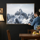Snowy Mountain Range Canvas Print, Alpine Peaks Landscape by MyGreatCanvas | Canvas Wall Art Prints | Photo Prints & Wall Decor
