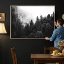 Black White Forest Wall Art Canvas Print, Misty Pine Tree by MyGreatCanvas | Canvas Wall Art Prints | Photo Prints & Wall Decor