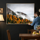 Autumn Forest Wall Art Canvas Print, Foggy Mountain by MyGreatCanvas | Canvas Wall Art Prints | Photo Prints & Wall Decor