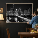 Austin Skyline Wall Art Canvas Print, Austin Downtown Night by MyGreatCanvas | Canvas Wall Art Prints | Photo Prints & Wall Decor
