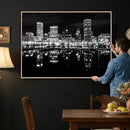 Baltimore Skyline Wall Art Canvas Print, Baltimore Downtown by MyGreatCanvas | Canvas Wall Art Prints | Photo Prints & Wall Decor