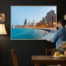 Chicago Wall Art Canvas Print, Chicago City Downtown Night by MyGreatCanvas | Canvas Wall Art Prints | Photo Prints & Wall Decor