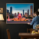 Chicago Wall Art Canvas Print - Chicago City Downtown Night by MyGreatCanvas | Canvas Wall Art Prints | Photo Prints & Wall Decor