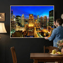 Chicago Wall Art Canvas Print - Chicago City Downtown Night by MyGreatCanvas | Canvas Wall Art Prints | Photo Prints & Wall Decor