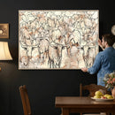 Farmhouse Texas Longhorn Wall Art Canvas Print - Abstract by MyGreatCanvas | Canvas Wall Art Prints | Photo Prints & Wall Decor