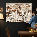Large Longhorn Wall Art Canvas Print - Abstract Cow Animal by MyGreatCanvas | Canvas Wall Art Prints | Photo Prints & Wall Decor