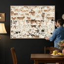 Farmhouse Longhorn Wall Art Canvas Print - Abstract Farm by MyGreatCanvas | Canvas Wall Art Prints | Photo Prints & Wall Decor