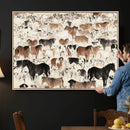 Wild Horses Wall Art Canvas Print - Abstract Farm Longhorn by MyGreatCanvas | Canvas Wall Art Prints | Photo Prints & Wall Decor