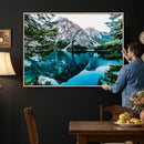 Alpine Mountain Lake Wall Art Canvas Print – Turquoise by MyGreatCanvas | Canvas Wall Art Prints | Photo Prints & Wall Decor