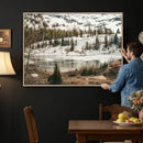 Snowy Mountain Landscape Wall Art Canvas Print, Alpine Pine by MyGreatCanvas | Canvas Wall Art Prints | Photo Prints & Wall Decor