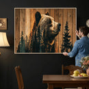 Rustic Bear Wall Art Canvas Print – Woodland Wildlife by MyGreatCanvas | Canvas Wall Art Prints | Photo Prints & Wall Decor