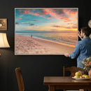 Beach Walk Wall Art Canvas Print – Soft Coastal Photography by MyGreatCanvas | Canvas Wall Art Prints | Photo Prints & Wall Decor