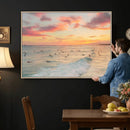 Sunset Beach Wall Art Canvas Print – Soft Coastal by MyGreatCanvas | Canvas Wall Art Prints | Photo Prints & Wall Decor