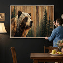 Grizzly Bear Wall Art Canvas Print, Rustic Wildlife Bear by MyGreatCanvas | Canvas Wall Art Prints | Photo Prints & Wall Decor