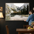 Lake Braies Alpine Landscape Wall Art Canvas Print, by MyGreatCanvas | Canvas Wall Art Prints | Photo Prints & Wall Decor