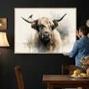 Abstract Highland Cow Wall Art Canvas Print, Rustic Farm by MyGreatCanvas | Canvas Wall Art Prints | Photo Prints & Wall Decor