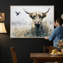 Abstract Highland Cow Animal Wall Art Canvas Print by MyGreatCanvas | Canvas Wall Art Prints | Photo Prints & Wall Decor