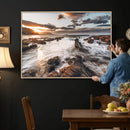 Rocky Coast Ocean Sunset Wall Art Canvas Print, Dramatic by MyGreatCanvas | Canvas Wall Art Prints | Photo Prints & Wall Decor