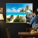 Tropical Beach Wall Art Canvas Print, Palm Tree Ocean by MyGreatCanvas | Canvas Wall Art Prints | Photo Prints & Wall Decor
