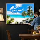 Tropical Beach Wall Art Canvas Print, Palm Tree Ocean by MyGreatCanvas | Canvas Wall Art Prints | Photo Prints & Wall Decor