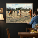 Texas Longhorn Wall Art Canvas Print, Western Ranch Cattle by MyGreatCanvas | Canvas Wall Art Prints | Photo Prints & Wall Decor