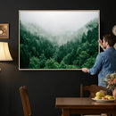 Misty Pine Forest Wall Art Canvas Print, Foggy Evergreen by MyGreatCanvas | Canvas Wall Art Prints | Photo Prints & Wall Decor