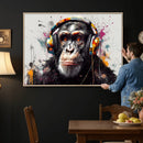 Dj Monkey Wall Art Canvas Print – Colorful Pop Art Banksy by MyGreatCanvas | Canvas Wall Art Prints | Photo Prints & Wall Decor